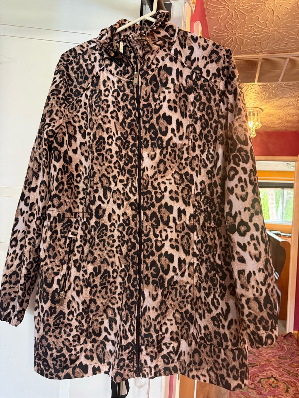 Cavalini Leopard Print Utility Jacket - Brown & Black, never worn